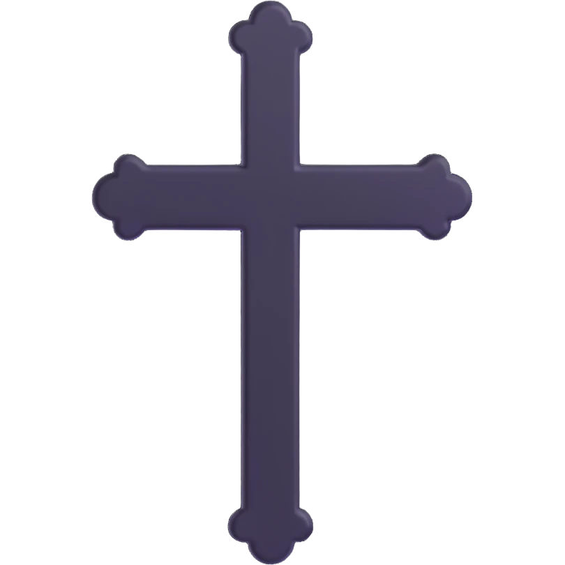 black goth cross emoji