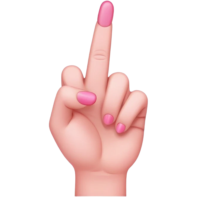 pink middle finger emoji