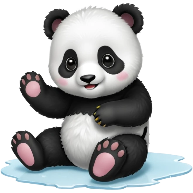 baby panda sliding emoji