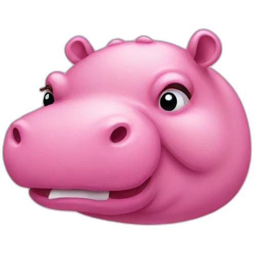 pink hippo crying emoji