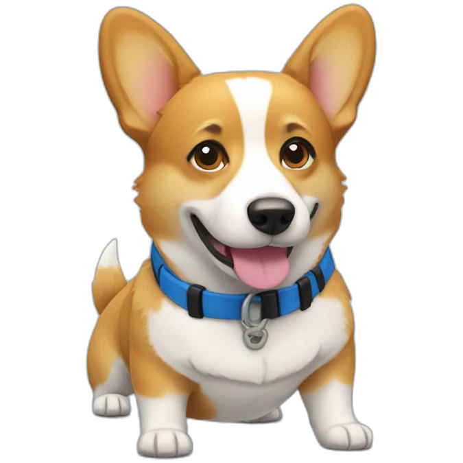 Corgi with swim shorts emoji
