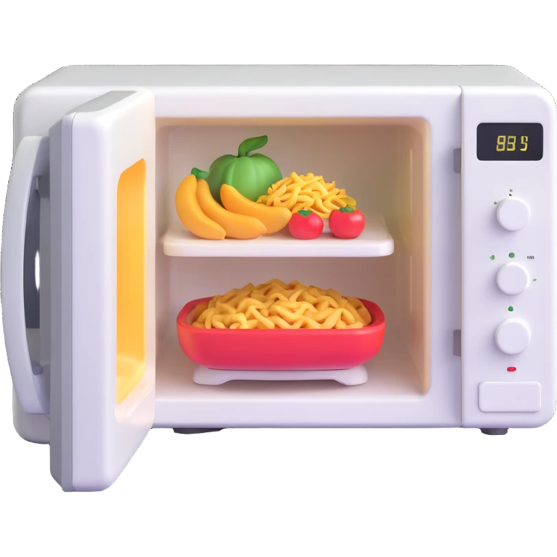 microwave with food inside emoji