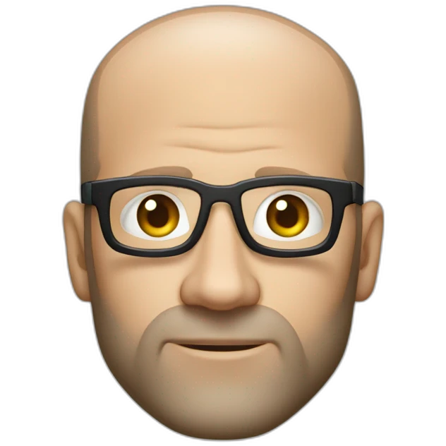 Cooler computer nerd lok like jason statham emoji