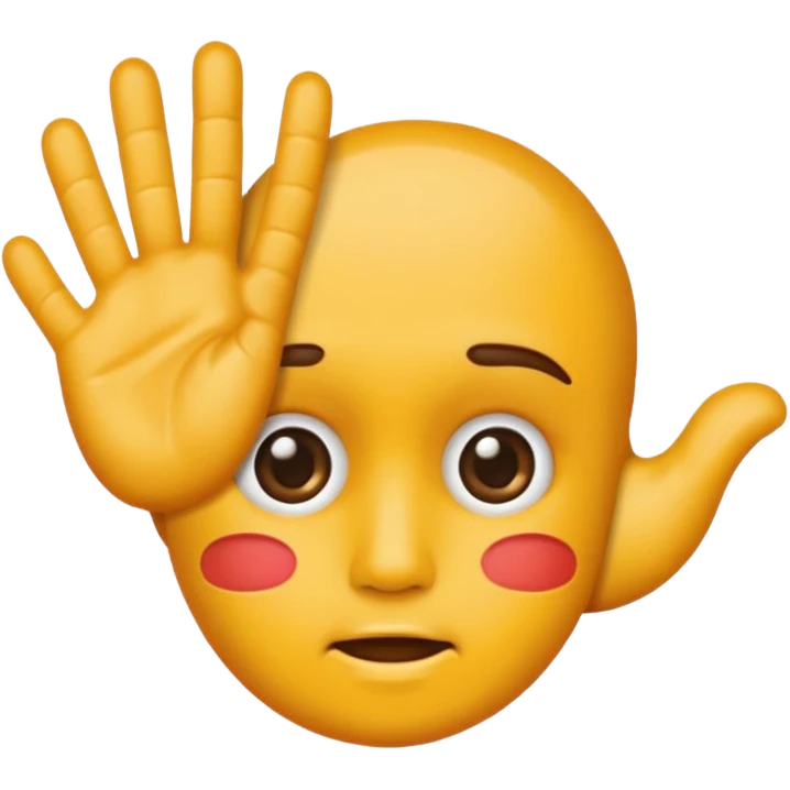 Hand print in the face emoji