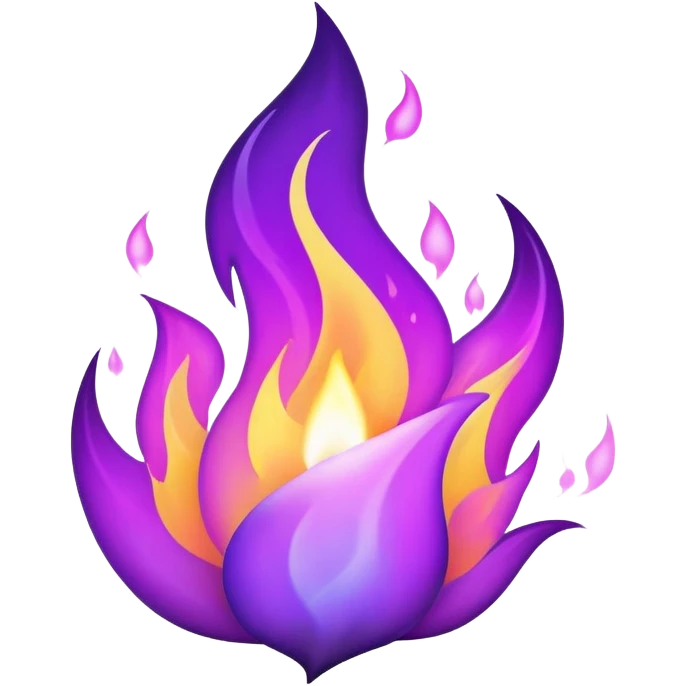 Purple flames emoji