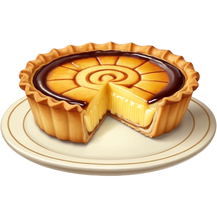 traditional pastel de nata custard tart emoji