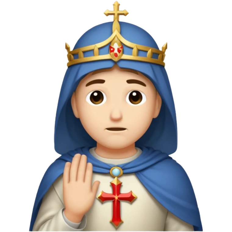 Crusader bowing befor God emoji