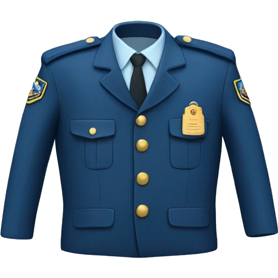 Blue Officer suit jacket emoji
