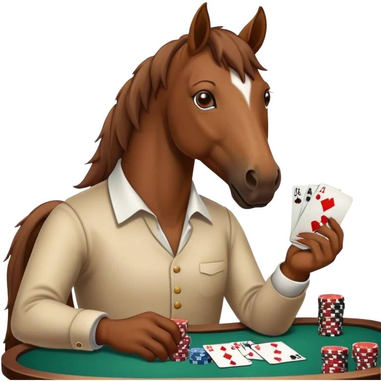 horse playing poker emoji