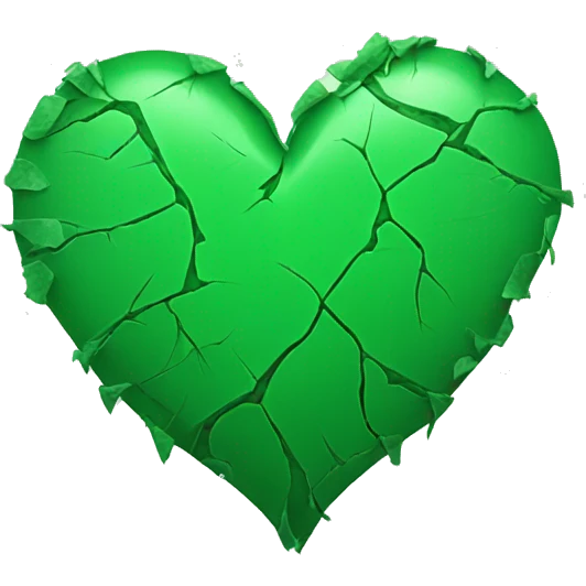 Green broken heart emoji