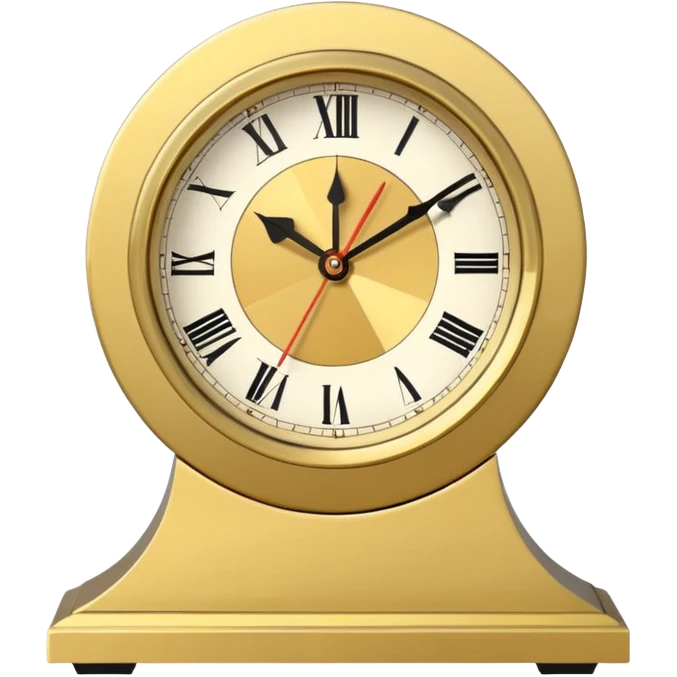 modern mantel clock emoji