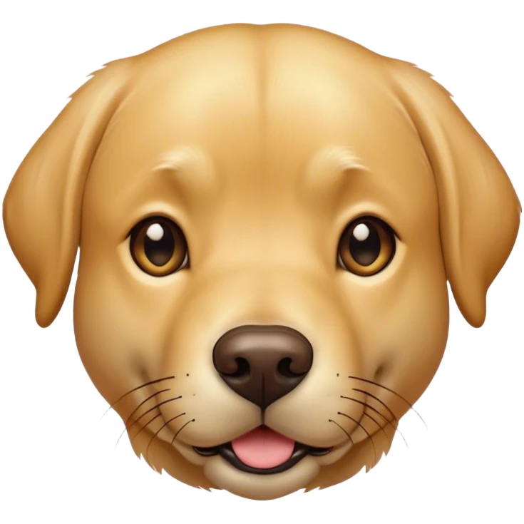 Realistic golden lab emoji