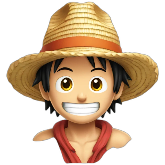 Luffy avec son chapeau de paille emoji