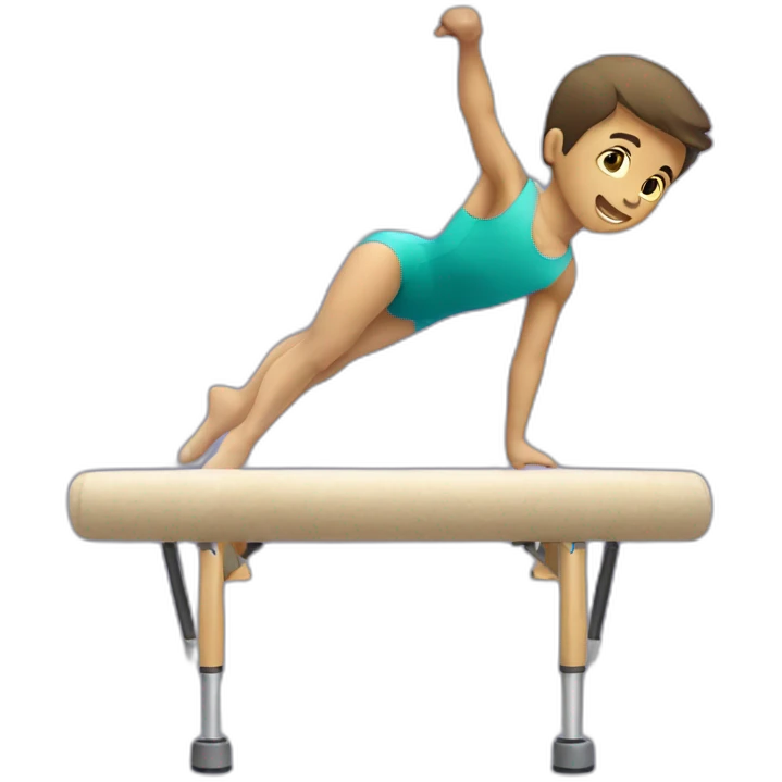 Boy Gymnast who is doing pommel horse emoji