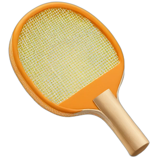 table tennis paddle made with pretzel emoji