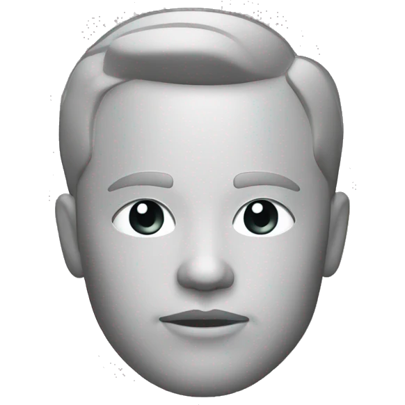 Noir cjeveux court sans contours emoji
