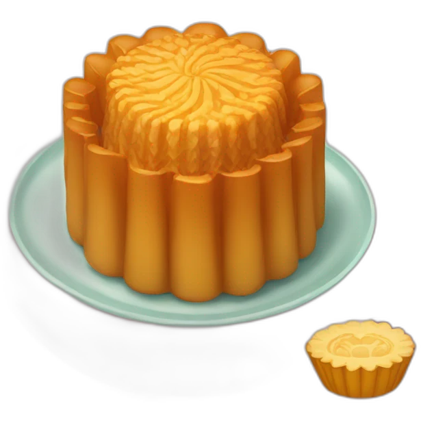 Between canelé and mooncake located on top of-democracy emoji