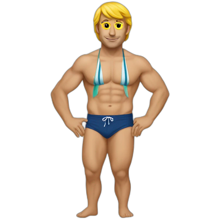 Macron en bikini emoji