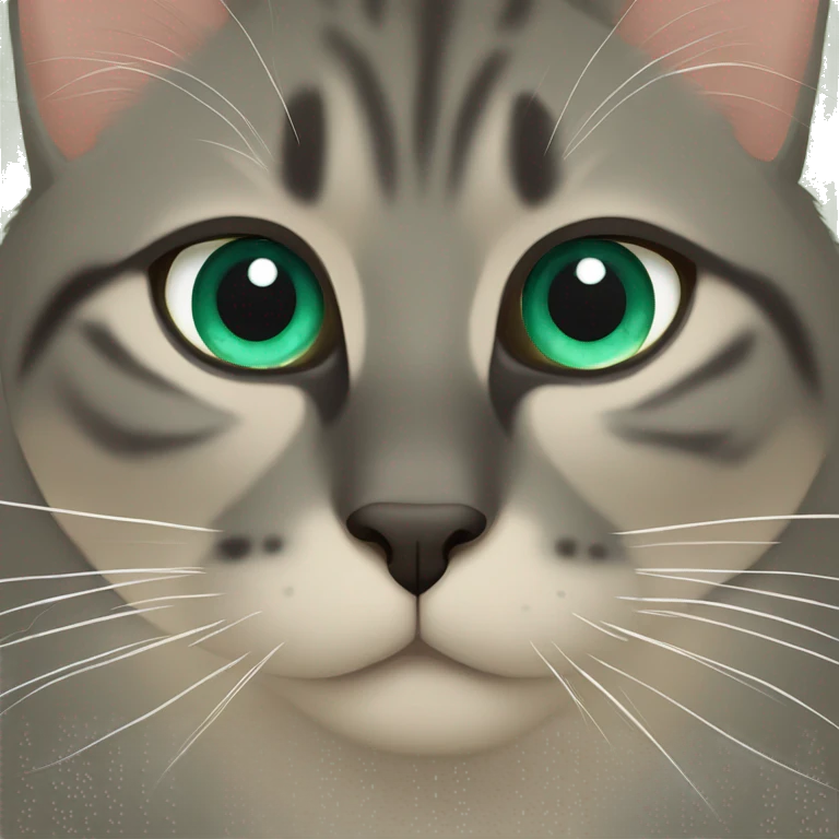 Gato negro ojos verdes emoji