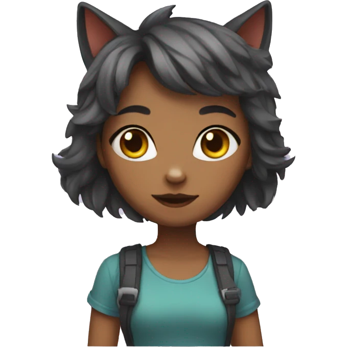 Cat girl emoji