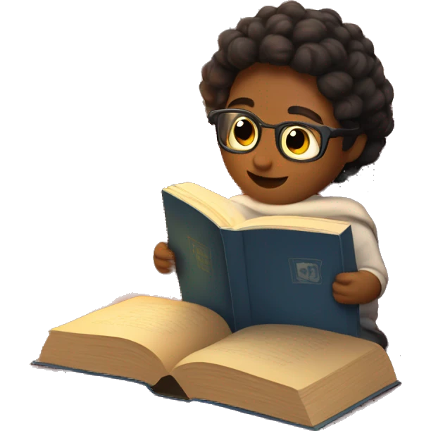 Cozy book reading  emoji
