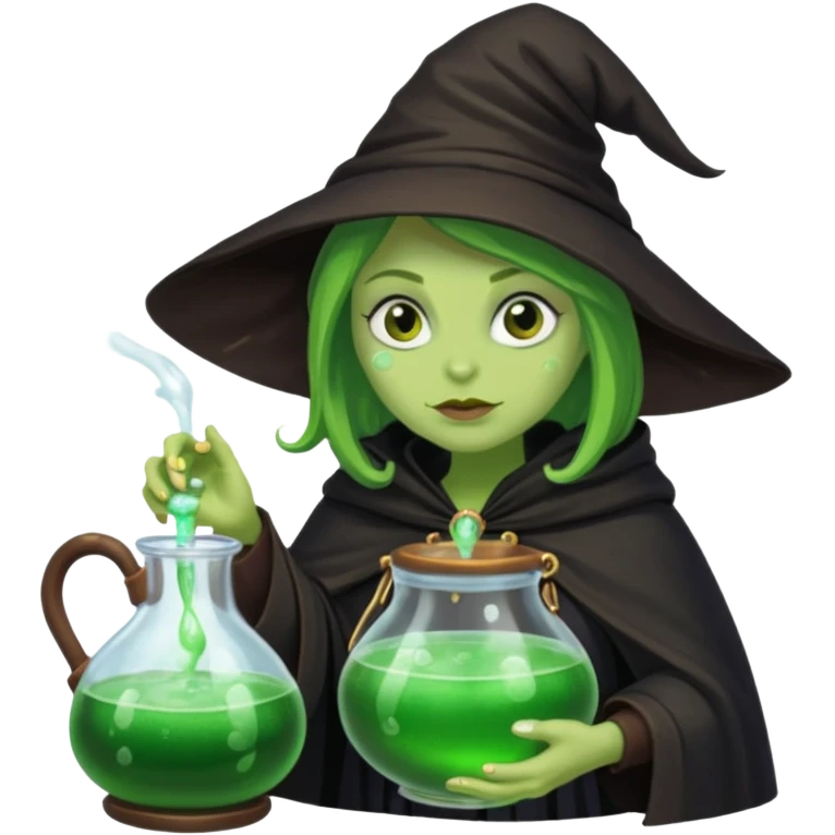 green witch cooking potion emoji