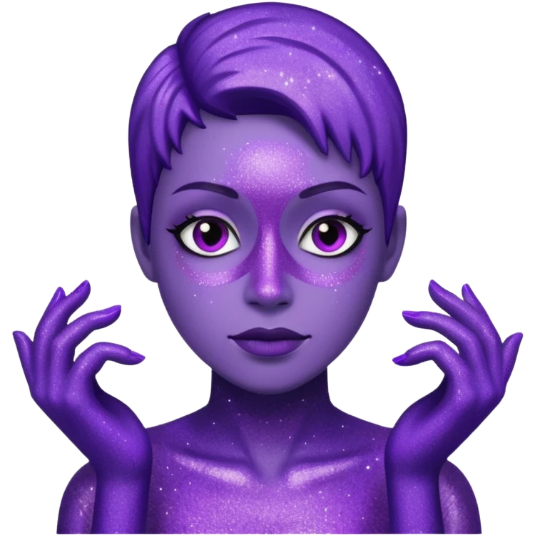 Purple Glitter worker emoji