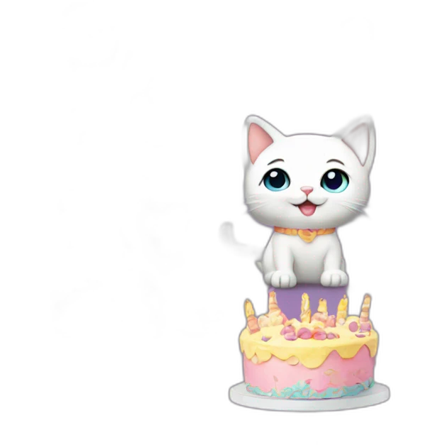 kitten birthday party emoji