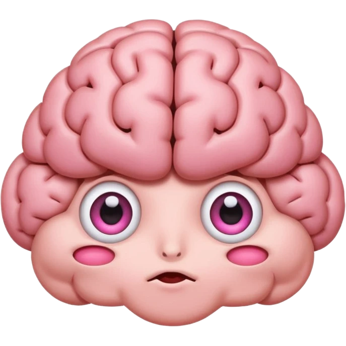 cute brain with only eyes emoji