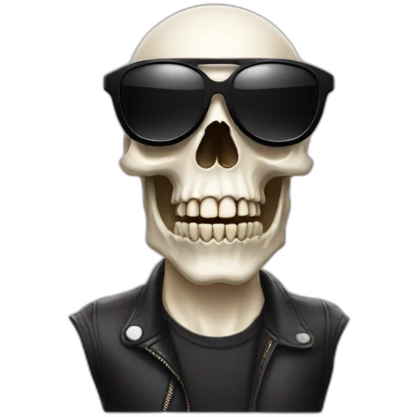 Skull wearing sunglasses emoji
