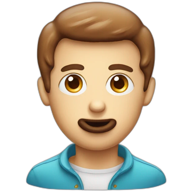 Donut avec des yeux et une bouche emoji