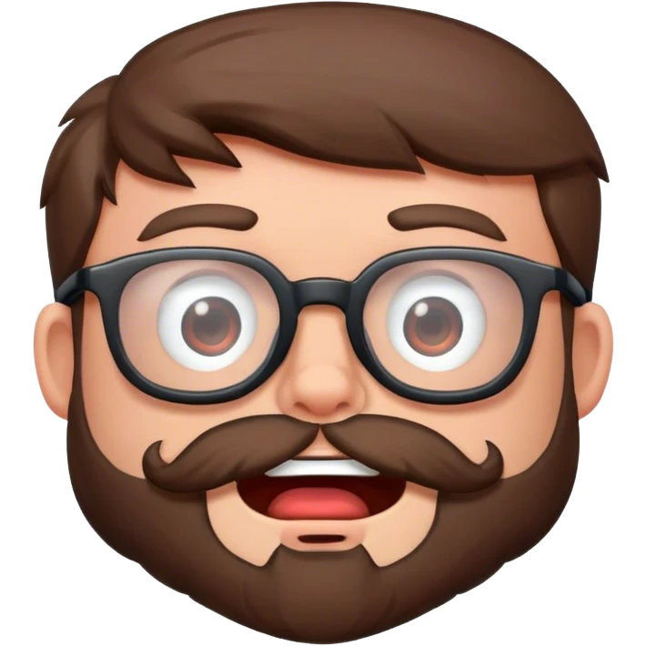 bearded boy with glasses gross reaction emoji