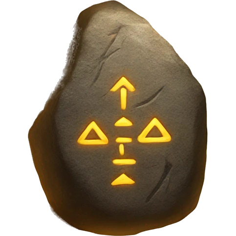 light up runes carved into rock emoji