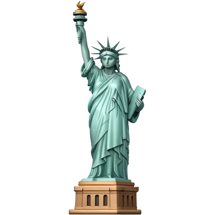 Ultra basic Statue of Liberty with minimal details emoji