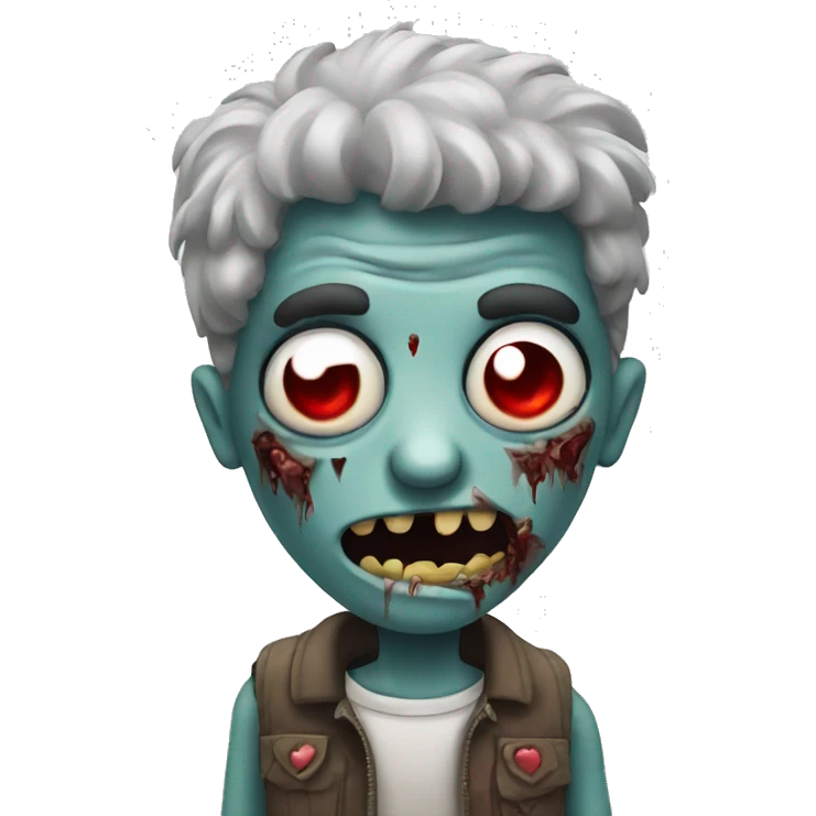 Zombie with heart eyes emoji