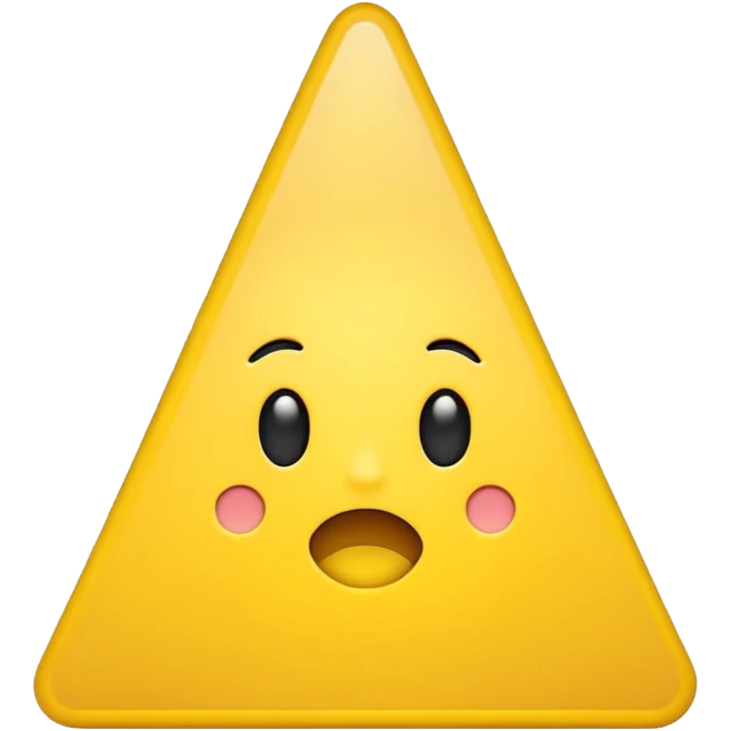Emoji warning: yellow triangle, black exclamation mark, flat design, simple, emoji style. emoji