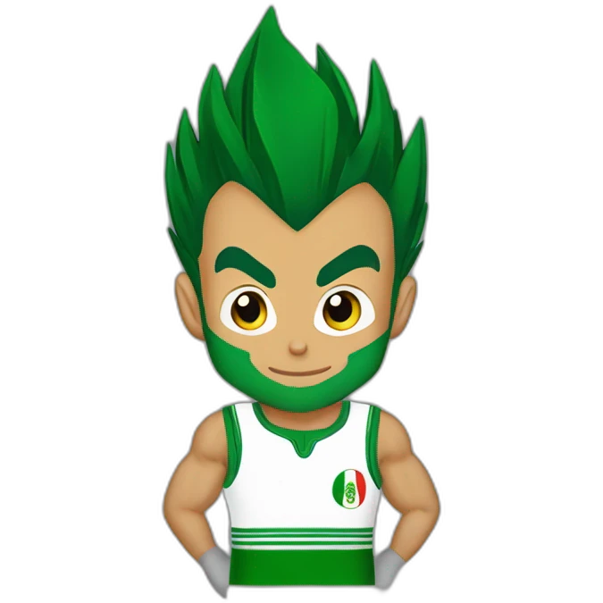 Vegeta avec le maillot algerien emoji