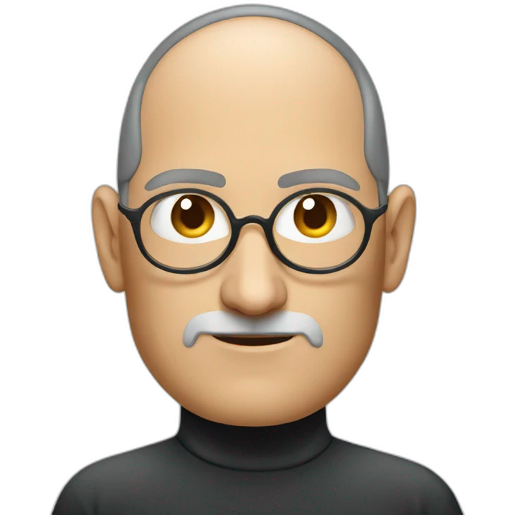 Steve jobs in facebook tshirt emoji