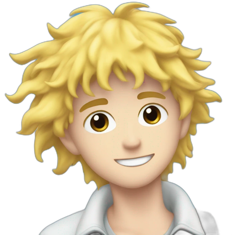 blonde boy under bright sky emoji