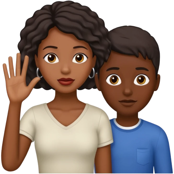Attitude, black woman saying boy bye, waving off sassy emoji