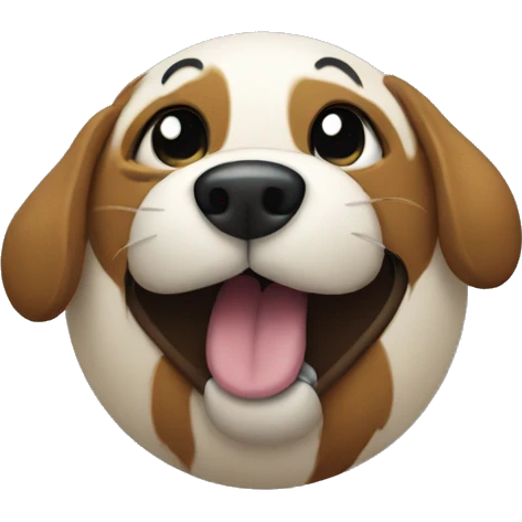 Pluto the dog shaped like a ball emoji