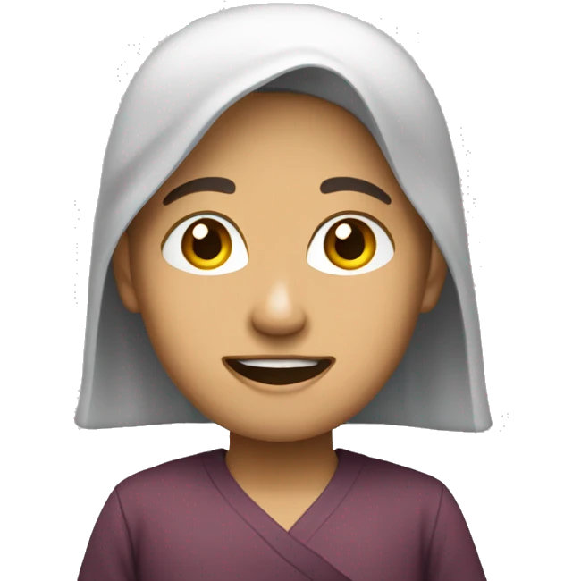 Wajah senang ikut pelatihan emoji