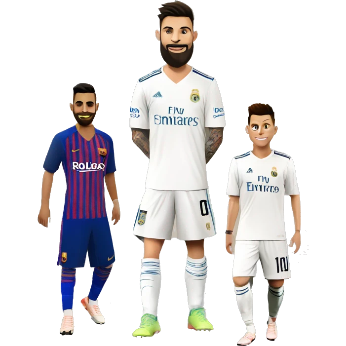 Virat kohli meet Messi and Cristiano Ronaldo ￼ emoji