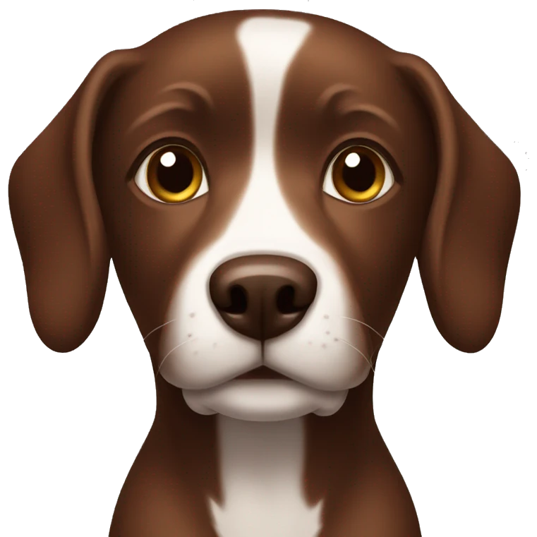 chocolate brown dog with short hair emoji