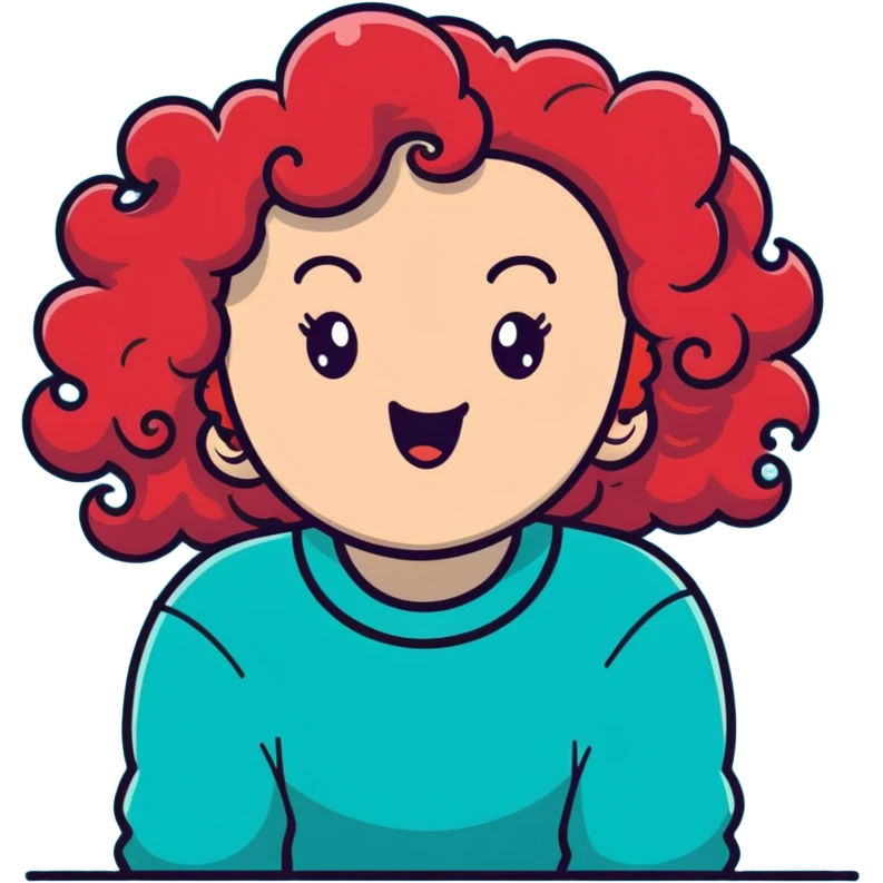 person with curly red hair and downturned eyebrows, moaning with ecstasy emoji