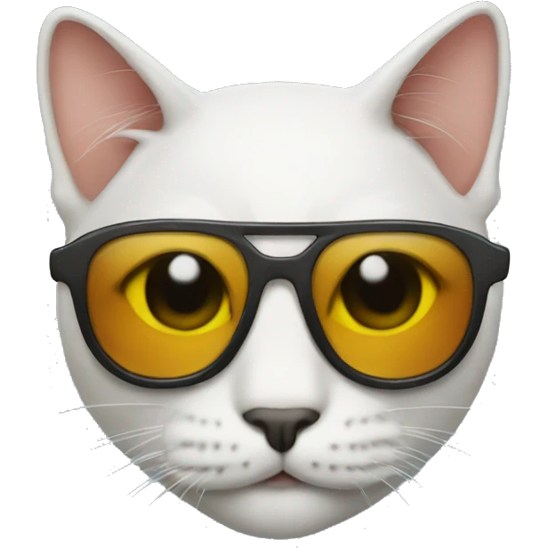 Cat with sunglasses in hudi emoji