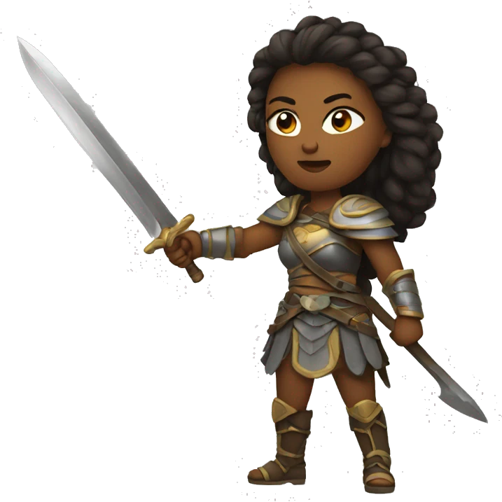 Bratty warrior woman emoji