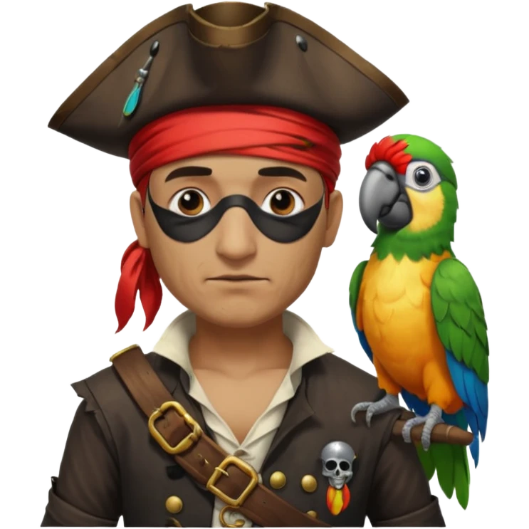 pirate and parrot emoji