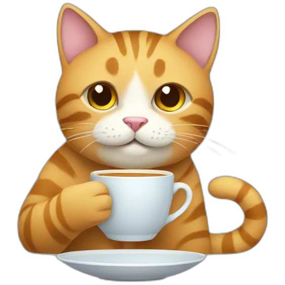 cat with cup of tea emoji