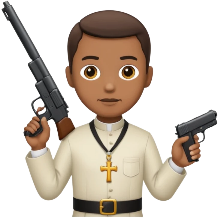 Priest that has a gun emoji